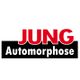 Logo mit Text: "JUNG Automorphose" in rot und weiß auf schwarzem Hintergrund.