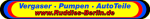 Banner: "Vergaser - Pumpen - AutoTeile, www.Ruddies-Berlin.de" in gelbem Text auf blauem Hintergrund.