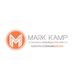 Orange "M" logo with text: "Mark Kamp, Marvelless Mark Speaks" in grey and orange font.