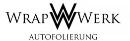 Logo von "Wrap Werk", ein Dienst für Autofolierung, mit stilisiertem W im Zentrum.