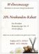 Wellnessmassage Angebot mit 20% Neukunden-Rabatt. Kontaktinfos: Telefonnummern und Adresse.