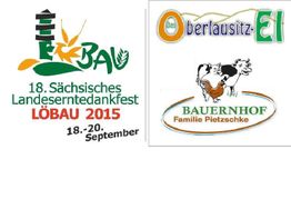Logos für das Erntedankfest Löbau 2015 und Oberlausitz-Ei Bauernhof Familie Pietzschke.