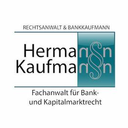 Logo: Hermann Kaufmann, Anwalt für Bank- und Kapitalmarktrecht, mit Paragrafensymbol.