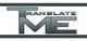 Logo mit dem Text "Translate Me" in grauer Schrift auf weißem Hintergrund.