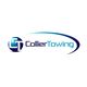 Blue and white "Collier Towing" logo with swoosh design.