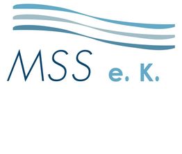 Logo mit blauen Wellen und Text "MSS e. K."