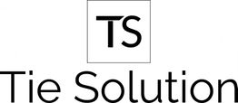 Logo mit den Buchstaben "TS" in einem Quadrat, darunter der Text "Tie Solution".
