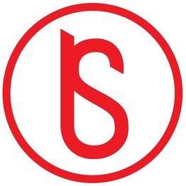 Red stylized "ß" symbol inside a circle on a white background.