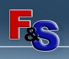Rotes "F", blaues "S" mit "&" in Schwarz auf einem blauen Hintergrund.