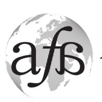 Logo with "afs" over a globe design.
