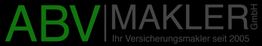 Logo von ABV MAKLER GmbH in grün und grau, Slogan: "Ihr Versicherungsmakler seit 2005".
