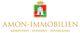 Logo von Amon-Immobilien mit einem Wappen darüber. Wörter: Kompetent, effizient, zuverlässig.