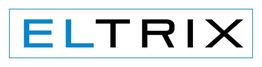 Logo med teksten "ELTRIX"; "EL" i blå, "TRIX" i sort.