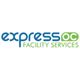 Express OC Facility Services logo with blue and green text on a white background.
