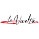 El logo de "La Vuelta" en letras cursivas negras y rojas con una flecha alrededor.