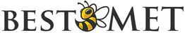 Logo mit einem gezeichneten Bienensymbol zwischen den Buchstaben "BEST" und "MET".