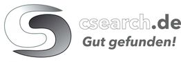 Logo von csearch.de mit S-Design und Text "Gut gefunden!".
