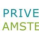 Logo van Privezorg Amsterdam met een huis in handen en een kruis in een cirkel.