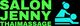 Salon-Logo mit grüner Schrift: "Salon Jenny Thaimassage", daneben massierende Personen-Silhouetten.