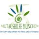 Logo der Alltagshilfe München mit dem Slogan "Ihr Servicepartner mit Herz und Verstand".
