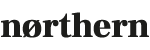 Texte stylisé "northern" en noir avec un Ø scandinave.