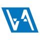 Logo bleu avec les lettres stylisées "V" et "A".