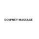 Text: "DOWNEY MASSAGE" in black on a white background.