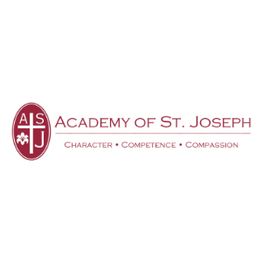 Logo for Academy of St. Joseph with slogan: Character, Competence, Compassion.