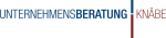 Logo der Unternehmensberatung Knäble in blauer und roter Schrift.