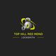 Logo with a lock and swirling design for Top Hill Red Mond Locksmith on a black background.