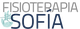 Texto: "Fisioterapia Sofía" con un logotipo de una mano azul a la izquierda.