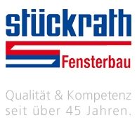 Logo von Stückrath Fensterbau in Blau und Rot, mit Slogan über Qualität und Kompetenz.