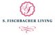Logo von "S. Fischbacher Living" mit geschwungenem Emblem in Rot und schwarzem Text.