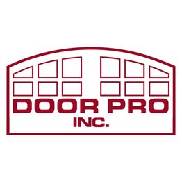Door Pro Inc. logo with a red stylized garage door design above the company name.
