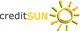 Text: "creditSUN" mit gelbem Sonnensymbol rechts.