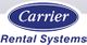 Logo mit blauem Oval und Text "Carrier Rental Systems" darunter.