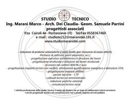 Biglietto da visita Studio Tecnico con servizi di progettazione urbanistica ed elettrica.