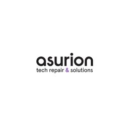 "Logo of Asurion with the text 'tech repair & solutions' below."