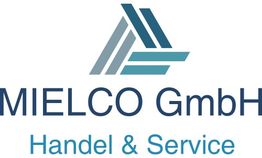 Logo von MIELCO GmbH, mit den Worten "Handel & Service" darunter, in Blau- und Grautönen.