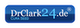 Logo mit der Aufschrift "DrClark24.de" in Weiß auf blauem Hintergrund.