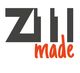 Zwart "ZII" logo met rood "made" eronder.