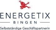 Logo von Energetix Bingen mit rotem Frosch und Schriftzug "Selbstständige Geschäftspartnerin".