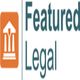 Orange legal symbol and text: "Featured Legal" in blue font.