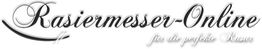 Schriftzug "Rasiermesser-Online für die perfekte Rasur" in elegantem Schriftstil.