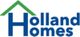 Logo of Holland Homes with a green roof icon above the text.