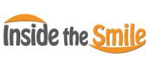 Text logo: "Inside the Smile" with an orange arc above and below "Smile".