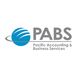 Blue globe logo with text: "PABS, Pacific Accounting & Business Services."