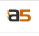 Logo con letras "a5" estilizadas en negro y naranja, con silueta de persona en la "a".
