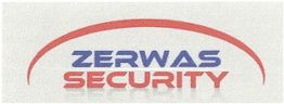 Logo mit Text "Zerwas Security", blauer und roter Schriftzug auf weißem Hintergrund.