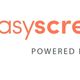 Logo met tekst "easyscreen.tv powered by fairview" in oranje en blauw.